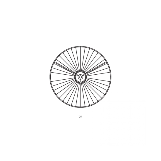 25454 WALL LIGHT 1xE27 MAX 20W METAL - NATURAL RATTAN Zambelis Lights