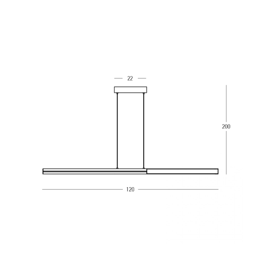 Lampa wisząca LED 2559 44W 3000K Zambelis Lights - zdjęcie 6