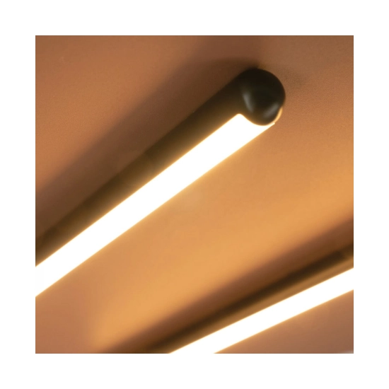 2569 CEILING LED LIGHT 43W 3000K BLACK MATT STICK - SANDY BRICK RED BASE Zambelis Lights