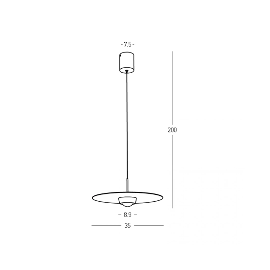 2585 PENDANT LED LIGHT 21W 3000K TRIAC SANDY BLACK Zambelis Lights