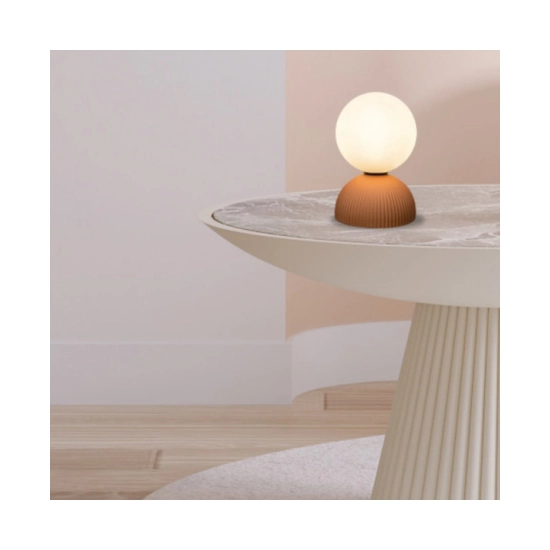 2590 TABLE LIGHT 1xG9 LED MAX 9W CLAY TERRACOTTA - BLACK Zambelis Lights