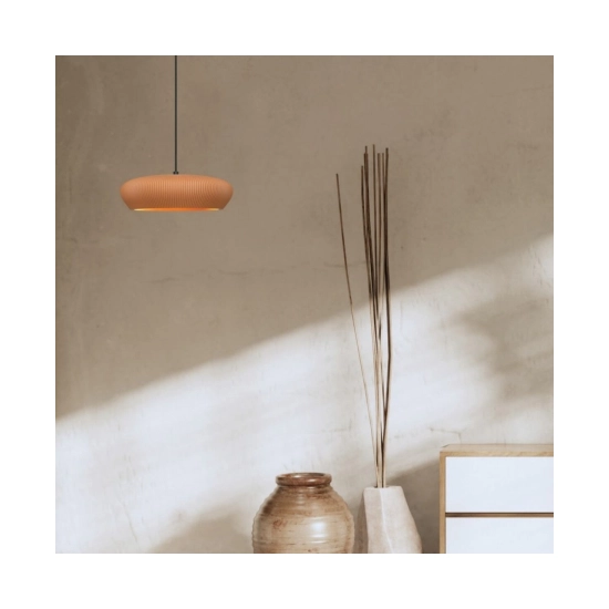 2591 PENDANT LIGHT 2xG9 LED MAX 9W TERRACOTTA - SANDY BLACK CLAY - METAL Zambelis Lights