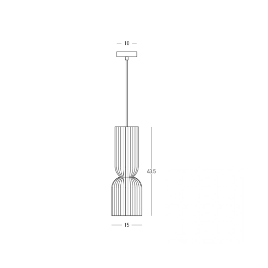 2595 PENDANT LIGHT 1xE27 LED MAX 11W WHITE - CLAY - METAL Zambelis Lights