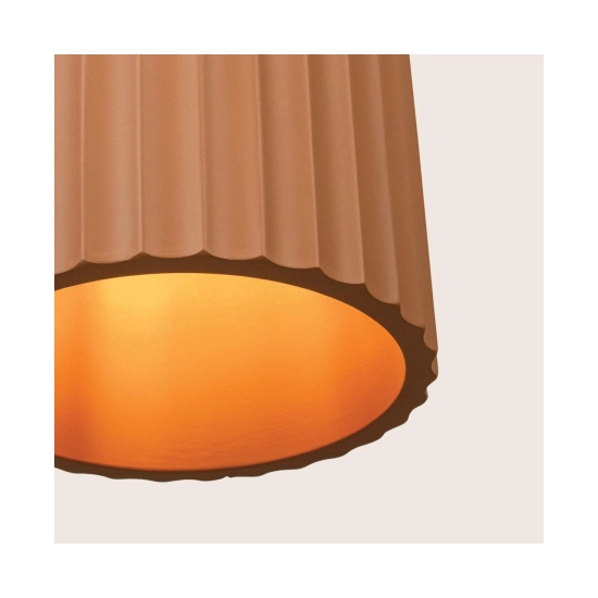 2596 PENDANT LIGHT 1xE27 LED MAX 11W TERRACOTTA - SANDY BLACK CLAY - METAL Zambelis Lights