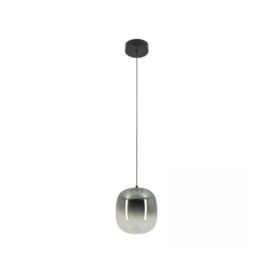 VITRO 2610 PENDANT LED LIGHT 4W 3000K SMOKED GREY GLASS GLASS - BLACK MATT Zambelis Lights