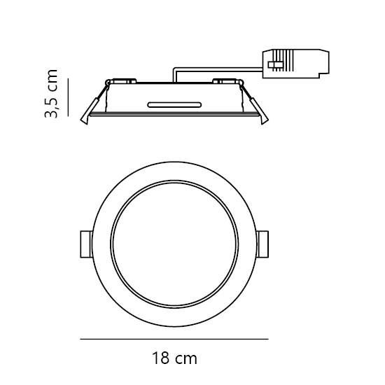 Oczko sufitowe LED Manacor 18 białe – 2610020001 Nordlux