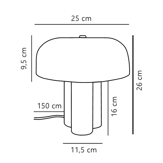 Lampa stołowa Sandro – nowoczesna lampka w stylu skandynawskim 2612025023 Nordlux
