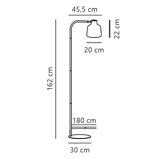 Czarna lampa podłogowa LOUELLA – z regulowanym kloszem 2612134003 Nordlux