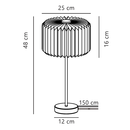 Lampa stołowa Vivienne – elegancka lampka z plisowanym abażurem z tkaniny 2612265003 Nordlux
