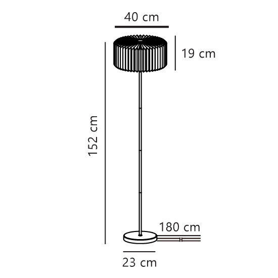Lampa podłogowa Vivienne – elegancka lampa stojąca z plisowanym abażurem 2612284003 Nordlux