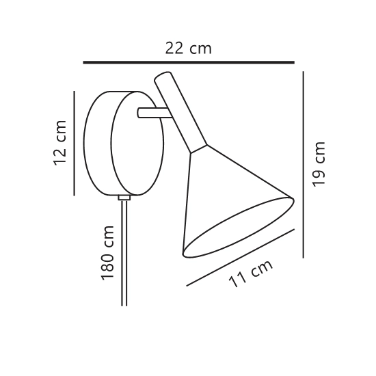 Czarny kinkiet regulowany - Kelvis 2612741003 Nordlux