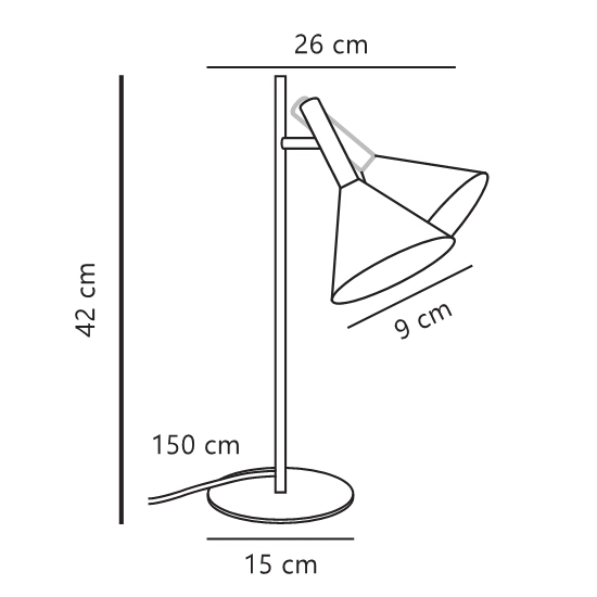 Lampa stołowa z regulowanym kloszem Kelvis – czarna 2612765003 Nordlux