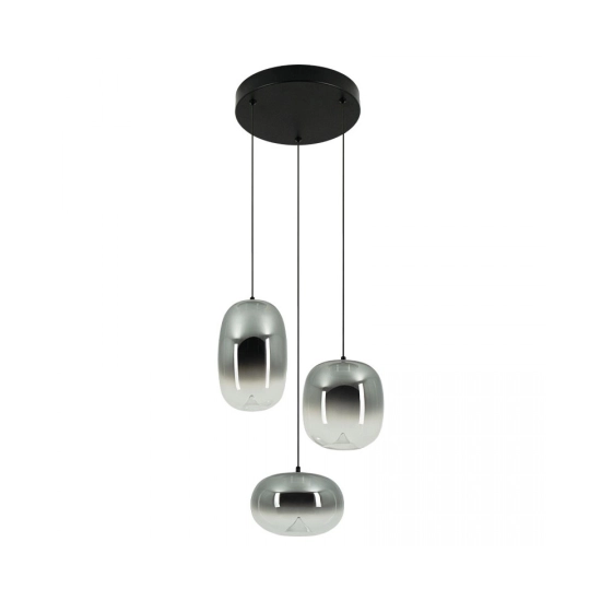 VITRO 2613 PENDANT LED LINE LIGHT 11W 3000K SMOKED GREY GLASS GLASS - BLACK MATT Zambelis Lights