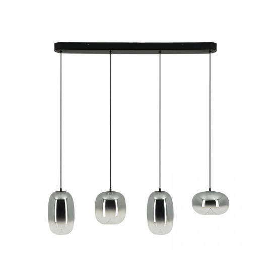 VITRO 2614 PENDANT LED LINE LIGHT 15W 3000K SMOKED GREY GLASS GLASS - BLACK MATT Zambelis Lights