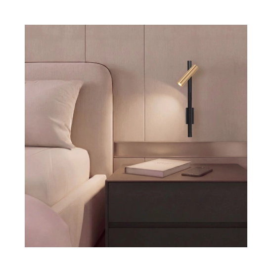 2632 WALL LED LIGHT 6W 3000K PLUG & PLAY SANDY BLACK-BRUSHED GOLD Zambelis Lights