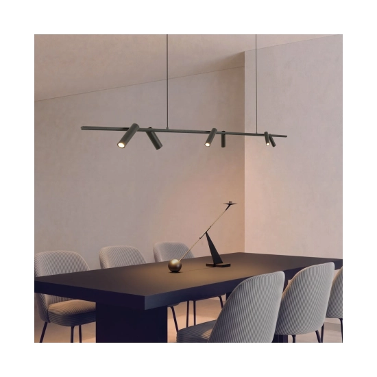 2633 PENDANT LED LINE LIGHT 29W 3000K SANDY BLACK MOVABLE SPOTS Zambelis Lights