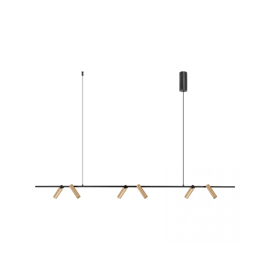 2634 PENDANT LED LINE LIGHT 29W 3000K SANDY BLACK-BRUSHED GOLD MOVABLE SPOTS Zambelis Lights