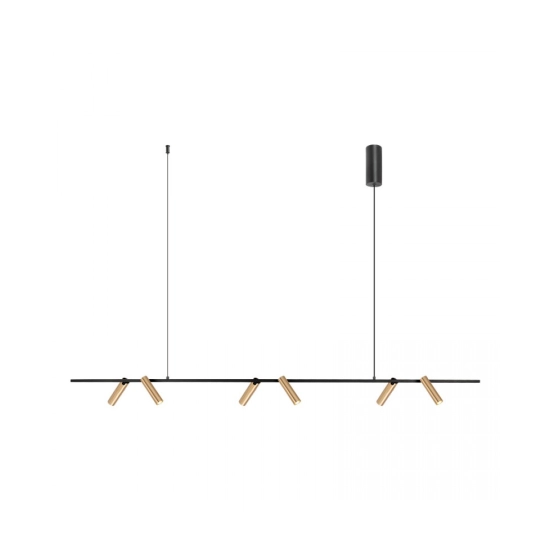 2634 PENDANT LED LINE LIGHT 29W 3000K SANDY BLACK-BRUSHED GOLD MOVABLE SPOTS Zambelis Lights