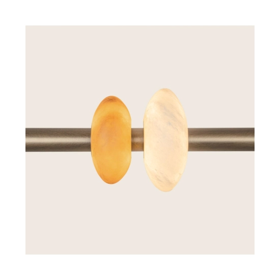 2651 PENDANT LED LINE LIGHT 25W 3000K BRUSHED COFFEE BRONZE-NATURAL TOBACCO ALABASTER Zambelis Lights