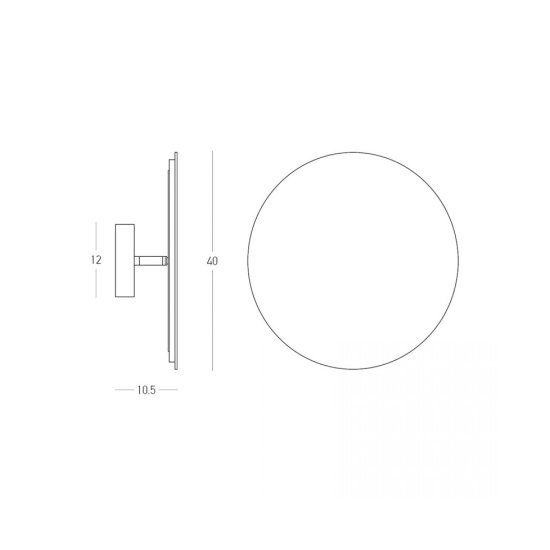 2667 MIRROR WITH LED LIGHT 10W 3000K ROUND BACK LIGHT WHITE MATT IP20 Zambelis Lights