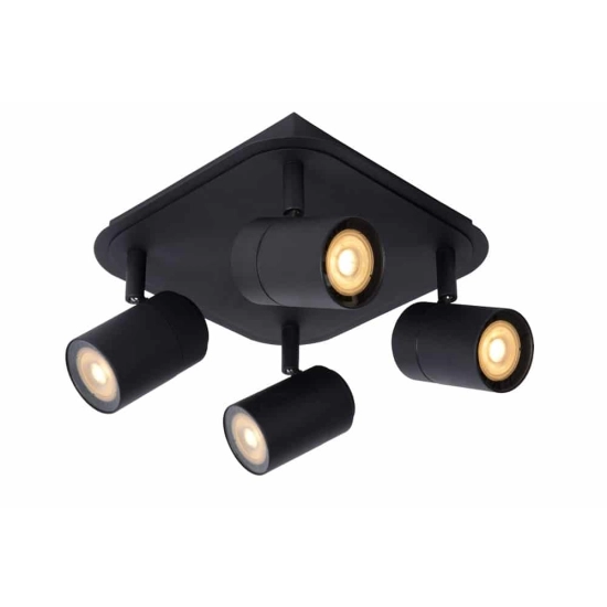 Plafon LENNERT LED Dim. GU10 4x5W 3000K IP44 czarny 26958/20/30 Lucide - zdjęcie produktu