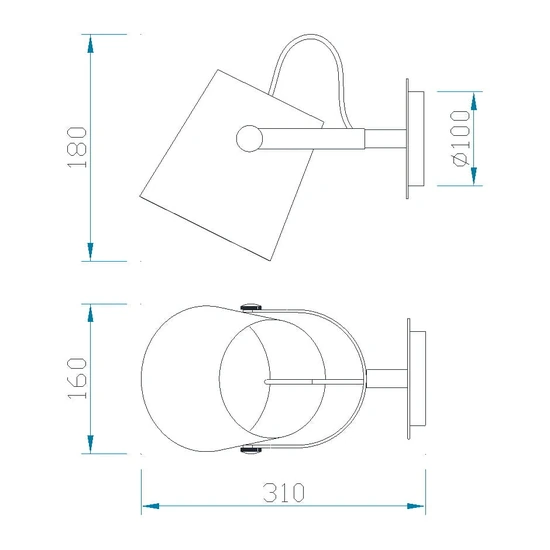 Lampa ścienna Mantra Nordica E27 4925MA - zdjęcie dodatkowe 1