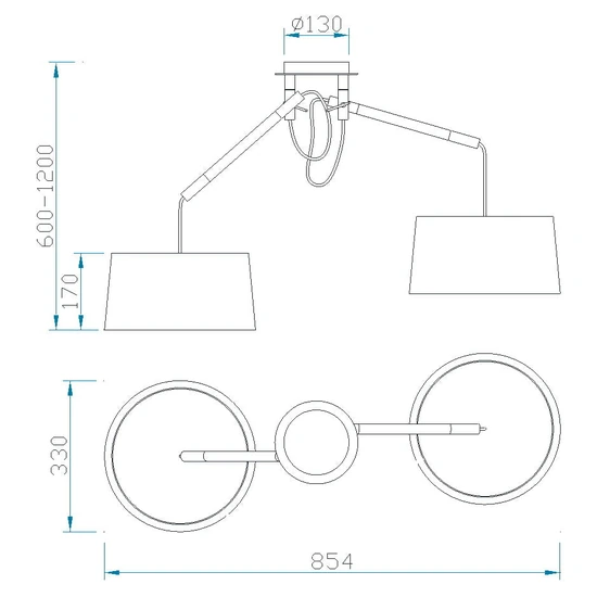 Lampa wisząca Mantra Nordica E27 4930MA - zdjęcie dodatkowe 1