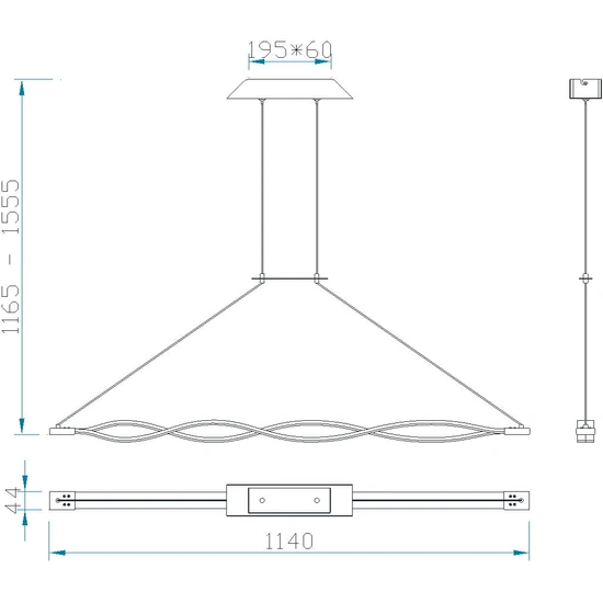 Lampa wisząca Mantra Sahara 4860MA - zdjęcie dodatkowe 1