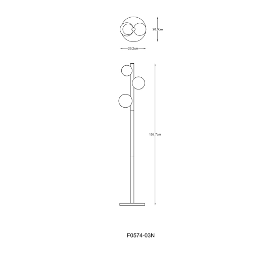 Lampa podłogowa FORES F0574-03N-V6AA ZUMA LINE
