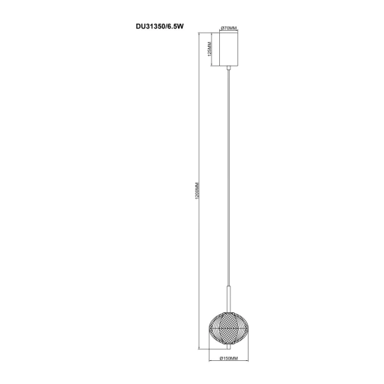 Lampa wisząca GALATEA DU31350/6.5W ZUMA LINE