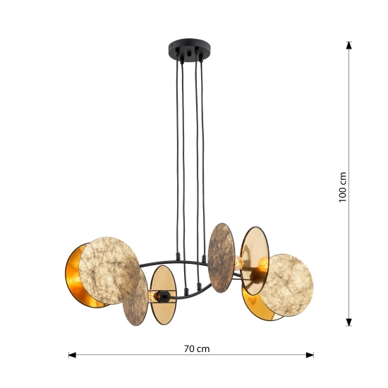 Lampa wisząca MOTIF 4 GOLD 1326/4 EMIBIG Lighting
