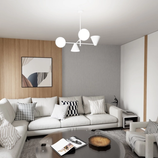 Żyrandol HERMES 4 WHITE 1348/4 EMIBIG Lighting