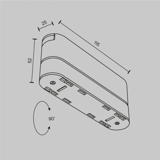 Adapter regulowany Radity L115mm czarny TRA084FC-11SB Maytoni - zdjęcie dodatkowe 5