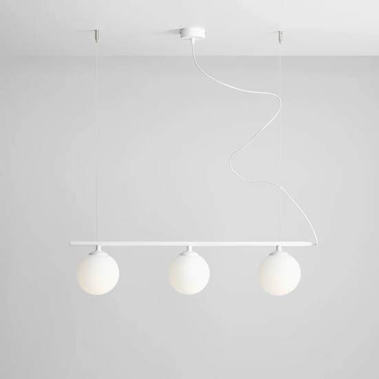 LAMPA WISZĄCĄ BERYL GLASS 3 BIAŁY 1006E ALDEX - zdjęcie produktu