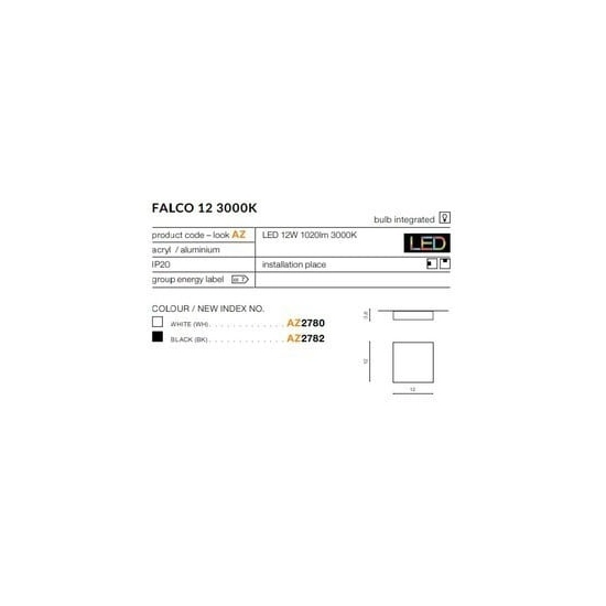 Plafon Falco 12 4000K (white) AZ2781 AZZARDO