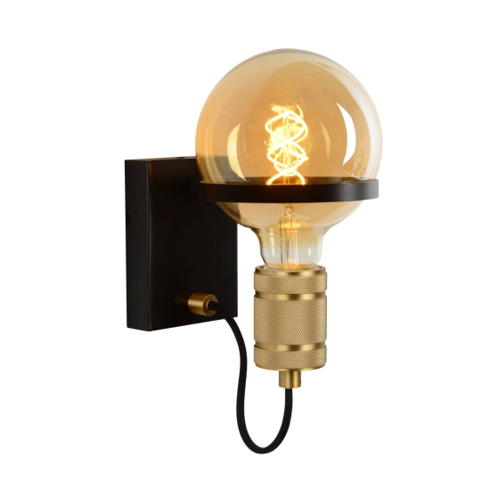 OTTELIEN Kinkiet Ø 17,7 cm 1xE27 czarny 30271/01/30 Lucide - zdjęcie produktu