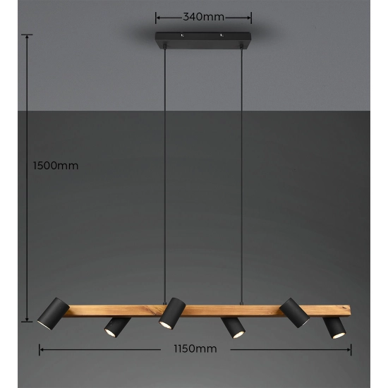 Lampa wisząca MARLEY – 312490632 excl. 6x GU10 · max. 35W TRIO