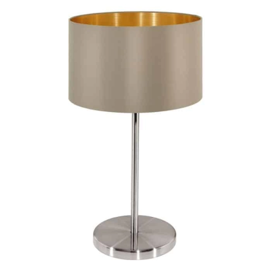 Lampa stołowa MASERLO 31629 taupe, złoty - zdjęcie dodatkowe 1