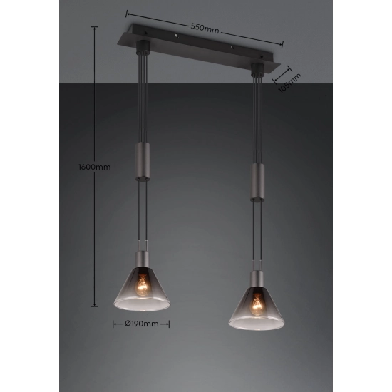 Lampa wisząca STANLEY – 319500232 excl. 2x E27 · max. 40W TRIO