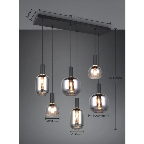 DIVA – 319800632 excl. 6x E27 · max. 10W TRIO