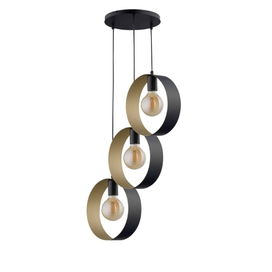 Lampa wisząca HAPPY 3 CZARNY ZŁOTY 32285 SIGMA - zdjęcie produktu