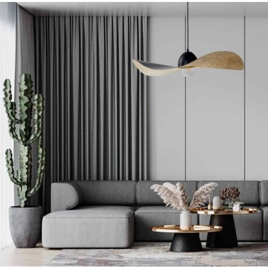 Lampa wisząca KAPELLO L CZARNY ZŁOTY FI76 32340 SIGMA - zdjęcie produktu