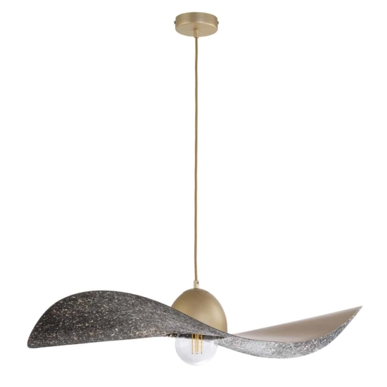 Lampa wisząca KAPELLO L ZŁOTY CZARNY NAKRAPIANY FI76 32342 SIGMA - zdjęcie produktu