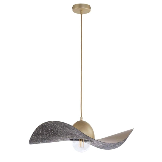 Lampa wisząca KAPELLO M ZŁOTY CZARNY NAKRAPIANY FI55 32349 SIGMA - zdjęcie produktu