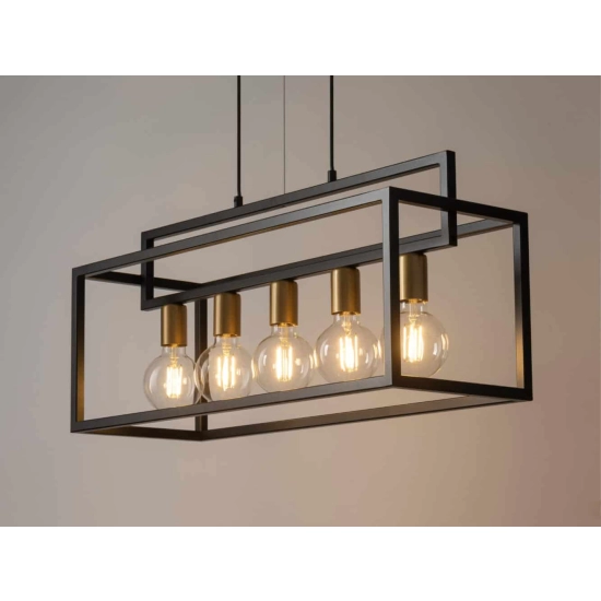 kinkiecik.pl VIGO zwis 5 czarny złoty Lampa wisząca Sigma Lighting 32443