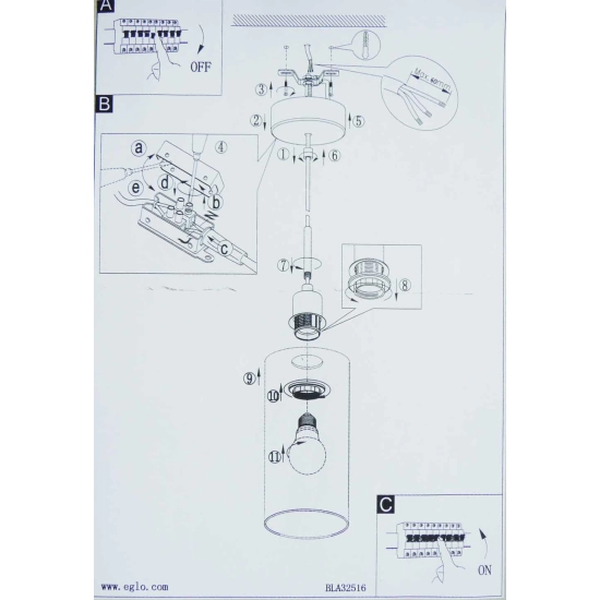 Lampa 1xE27 TUNJA 32516 EGLO ---wysyłka 24H-----