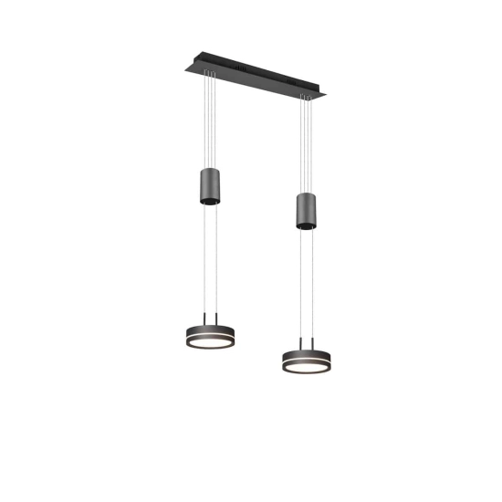 kinkiecik.pl Lampa wisząca 2L LED antracyt FRANKLIN 326510242 TRIO