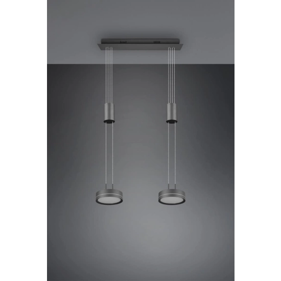 kinkiecik.pl Lampa wisząca 2L LED antracyt FRANKLIN 326510242 TRIO