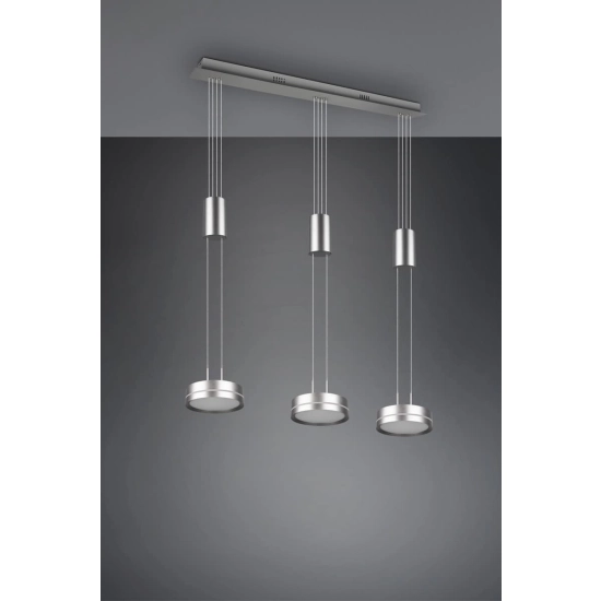 kinkiecik.pl Lampa wisząca 3L LED nikiel FRANKLIN 326510307 TRIO