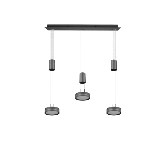 kinkiecik.pl Lampa wisząca 3L LED antracyt FRANKLIN 326510342 TRIO